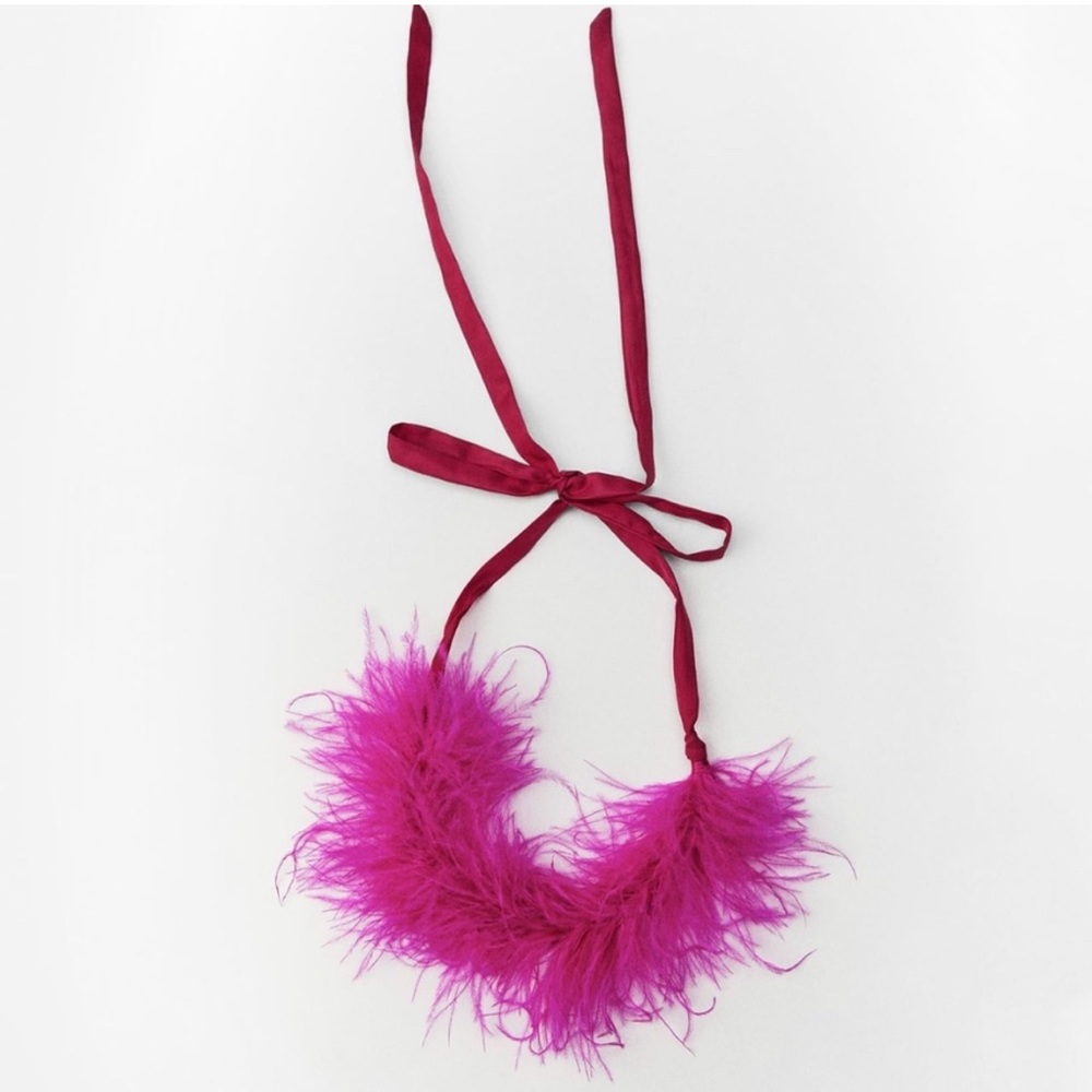 ZARA Feather Necklace - Picture 2 of 4